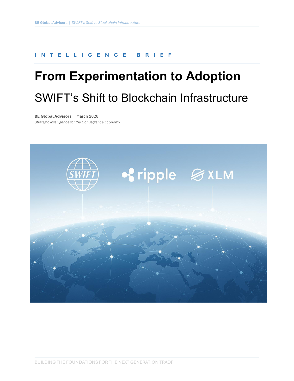 Cover of SWIFT's Shift to Blockchain Infrastructure